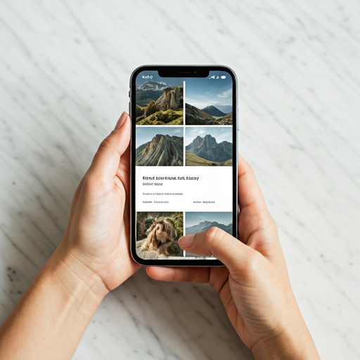 A guest browsing a photo gallery on their phone.